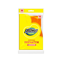 Bonus Перчатки хозяйственные Эконом латексные р. М 1 пара