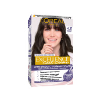 L'Oreal Paris Excellence краска д/волос кремов. каштановый 4.11 3-й уход 269мл 1шт / 6шт / AA169400 