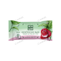 Чистая Линия Nature Plus мыло твердое косметич. очищ. д/в тип.кожи клубника,базилик 1шт 75гр. м/уп /