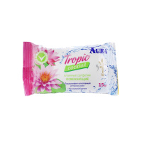 Aura Влажные салфетки Tropical Coctail освежающие 15 шт