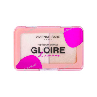 Vivienne Sabo Палетка хайлайтеров для лица Gloire d'Amour тон 01 Светло-розовый 6 г