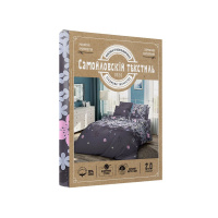 Самойловский Текстиль Комплект постельного белья 1.5 спальный Незабудка 4 предмета Фиолетовый Бязь