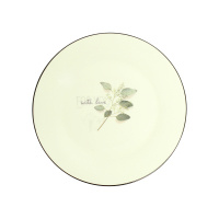 Тарелка подстановочная круглая керамическая с белой веткой For You 23 см