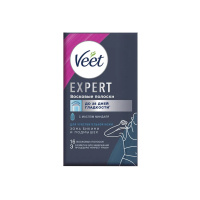 Veet Expert Восковые полоски для депиляции для чувствительной кожи зон бикини и подмышек 16 шт