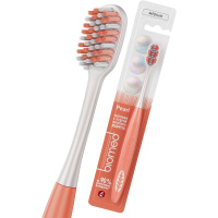 Biomed Зубная щётка Pearl White средней жесткости персиковая