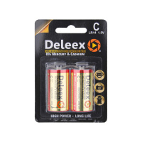 Deleex Батарейки алкалиновые 1,5V тип C 2 шт