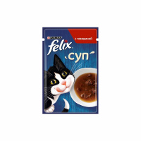 Felix Корм влажный для кошек Суп с говядиной 48 гр