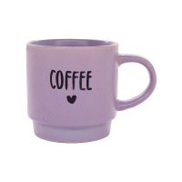 Кружка керамическая пиалообразная Coffee 380 мл в ассортименте