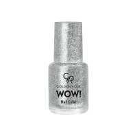 Golden Rose Лак для ногтей Wow тон 201 серебряный шиммер 6 мл