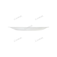 Тарелка обеденная Классика белая, мягкий квадрат стеклокерамика 19 см