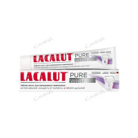 Lacalut Зубная паста Pure White отбеливающая защита от кариеса с экстрактом папайи 75 мл