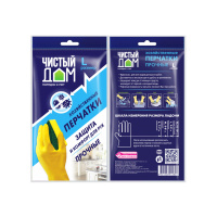 Чистый Дом Перчатки латексные хозяйственные размер L